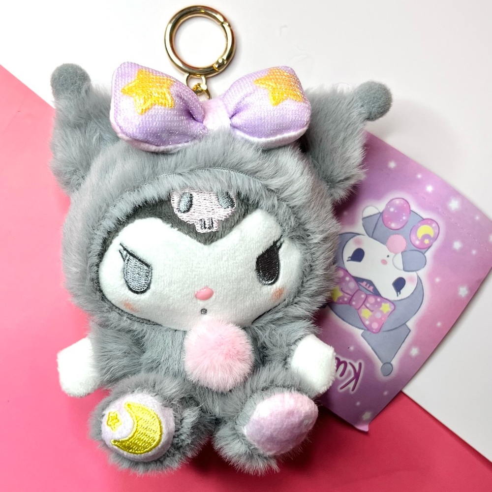 Kuromi Pajama Lunar Theme Clip-on Plush